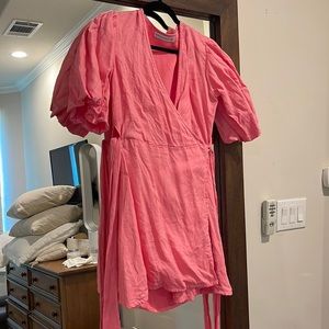 Faithful the Brand Pink Wrap Dress